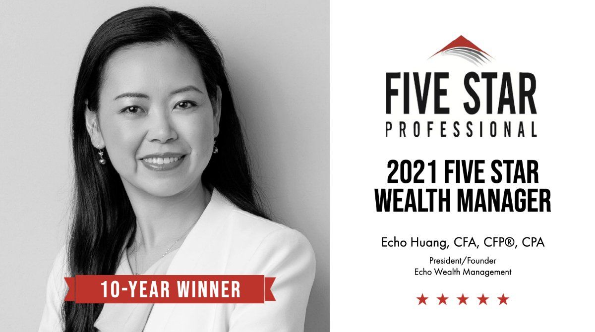 Founder Echo Huang Awarded the Five Star Wealth Manager Award for the 10th Time!