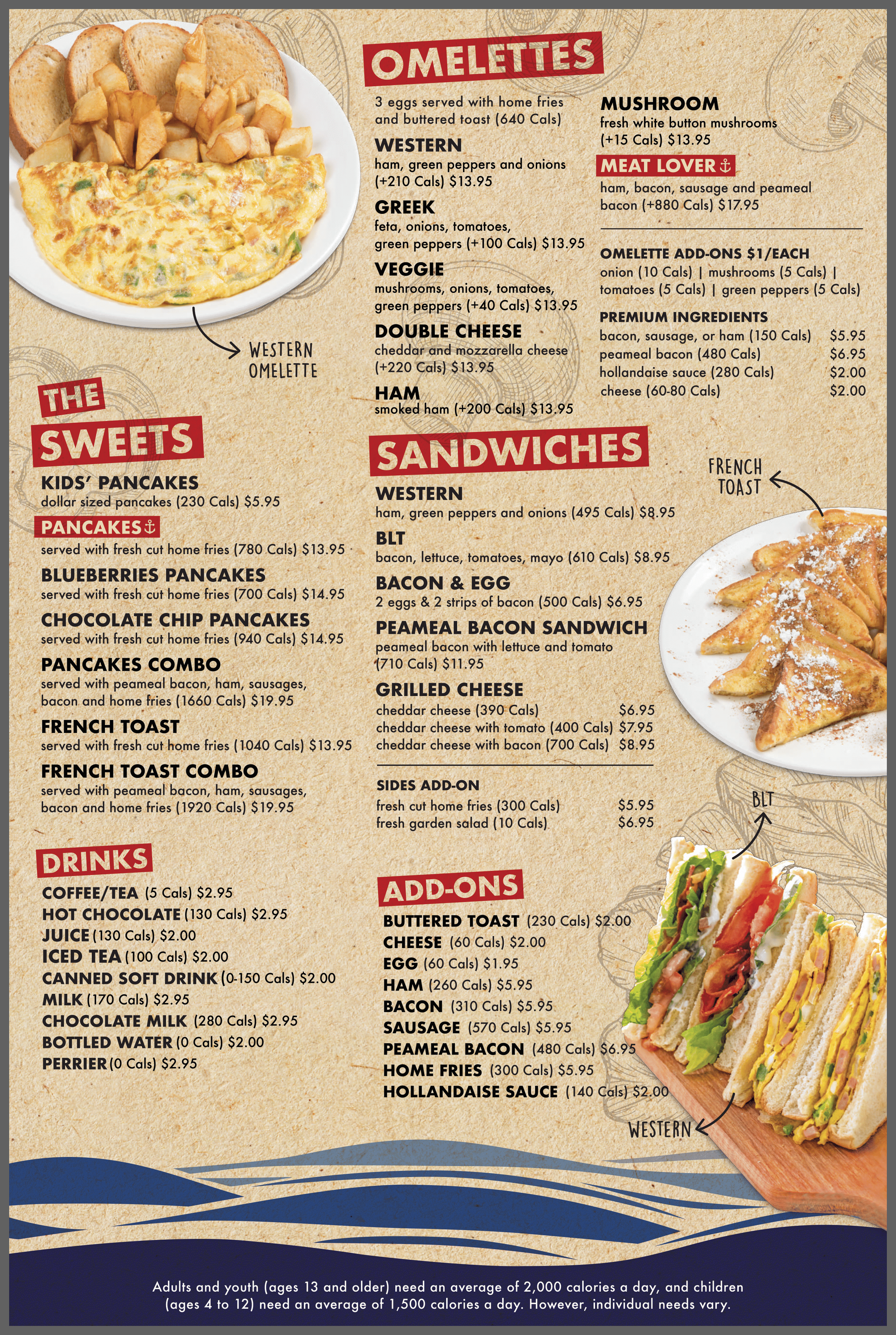 Halibut House breakfast menu