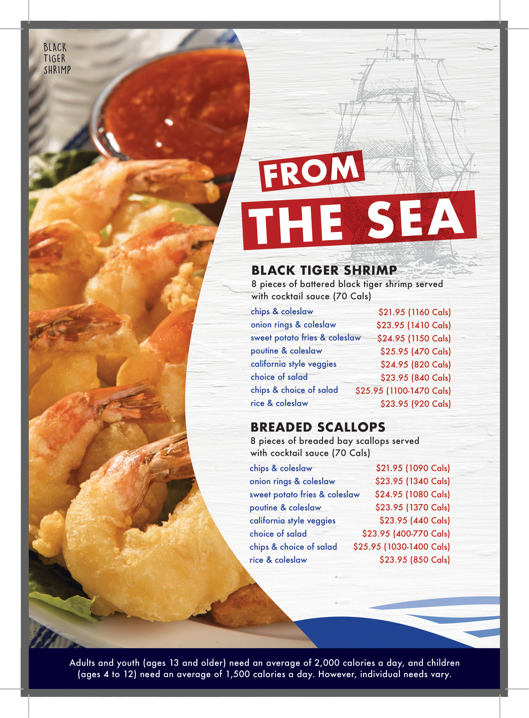 Halibut House lunch and dinner menu