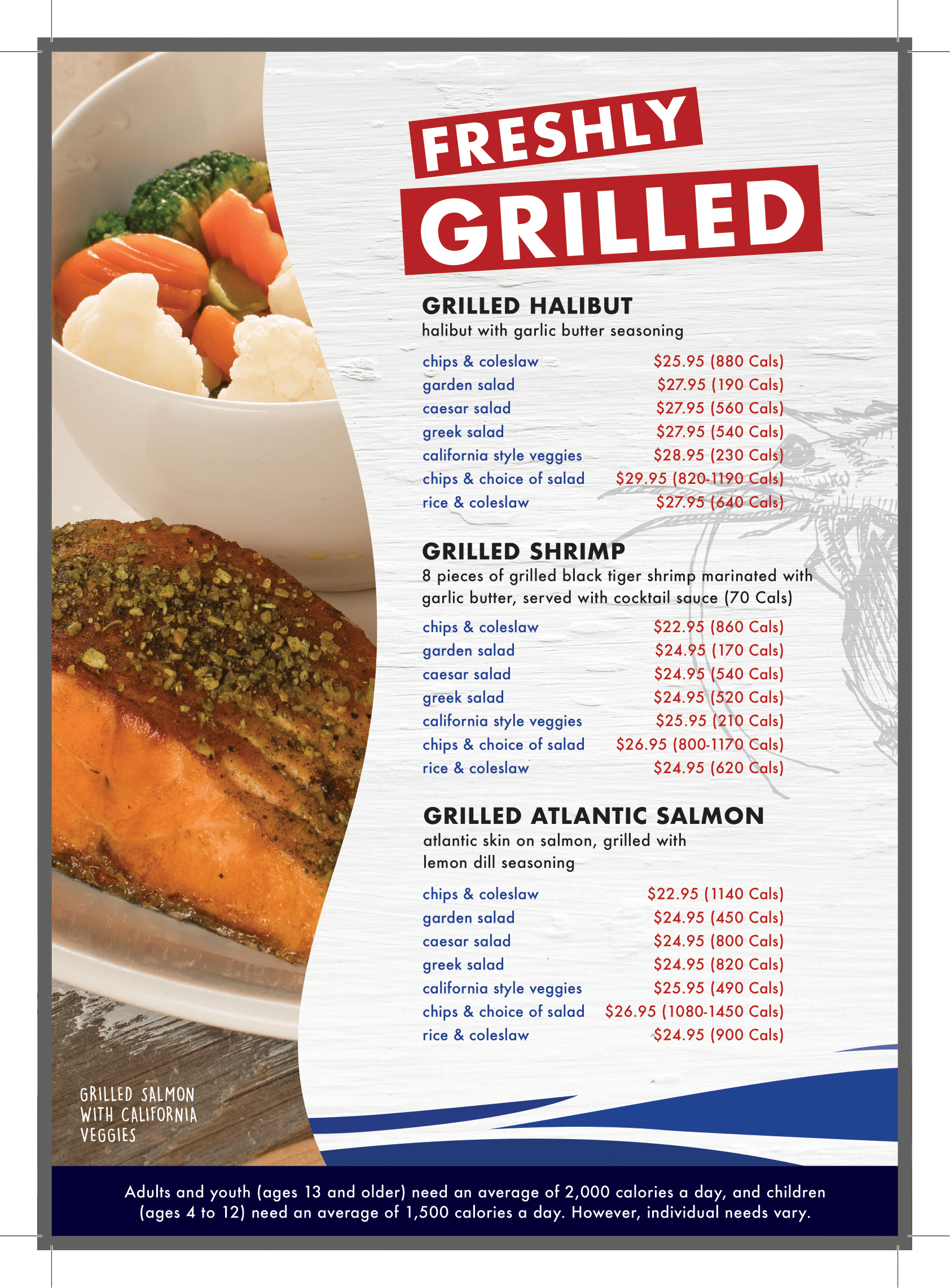 Halibut House lunch and dinner menu
