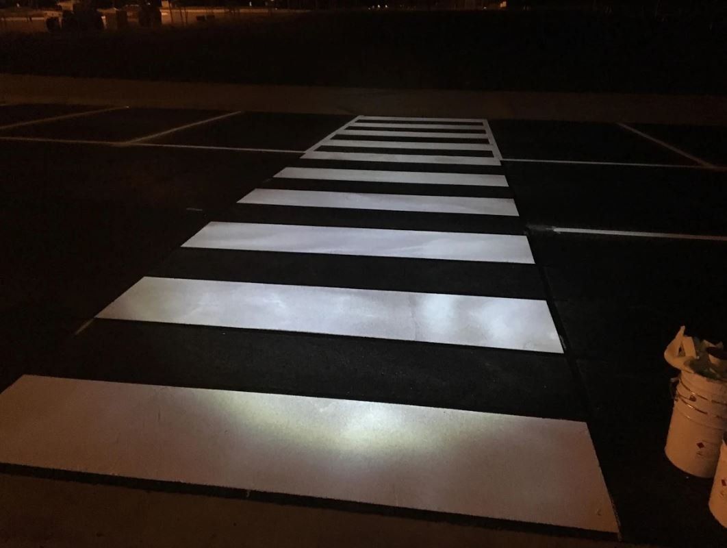white line marking on road