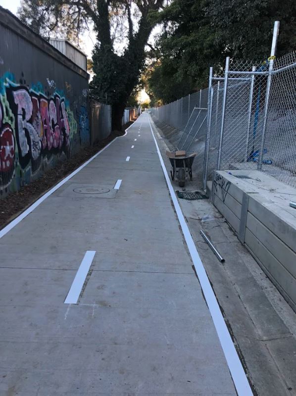 white line marking on road