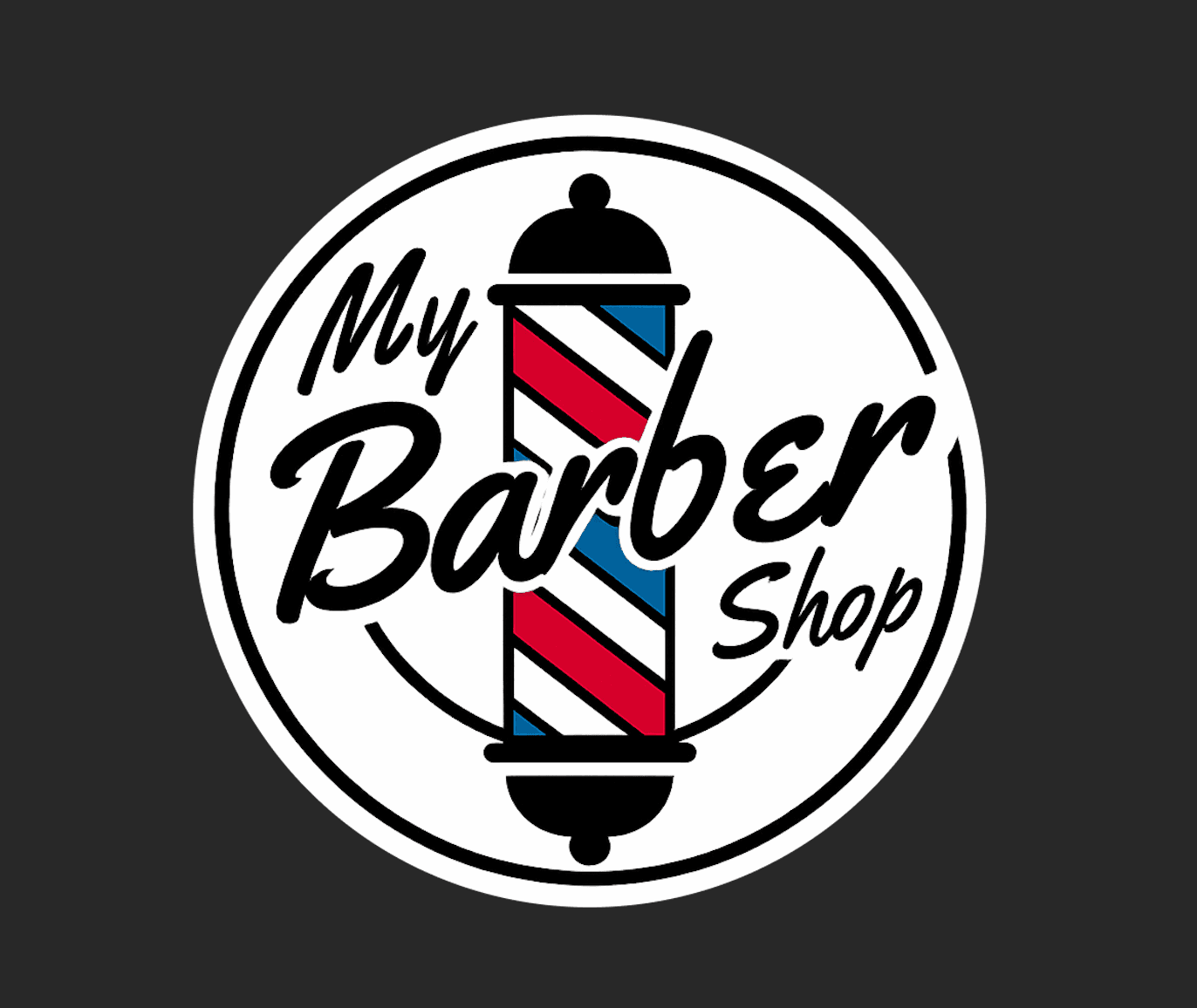 A red , white and blue logo on a white background.