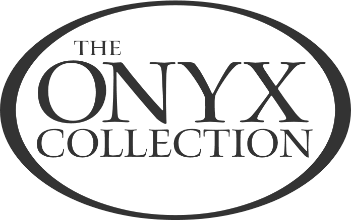 Logo for The Onyx Collection, text within an oval.