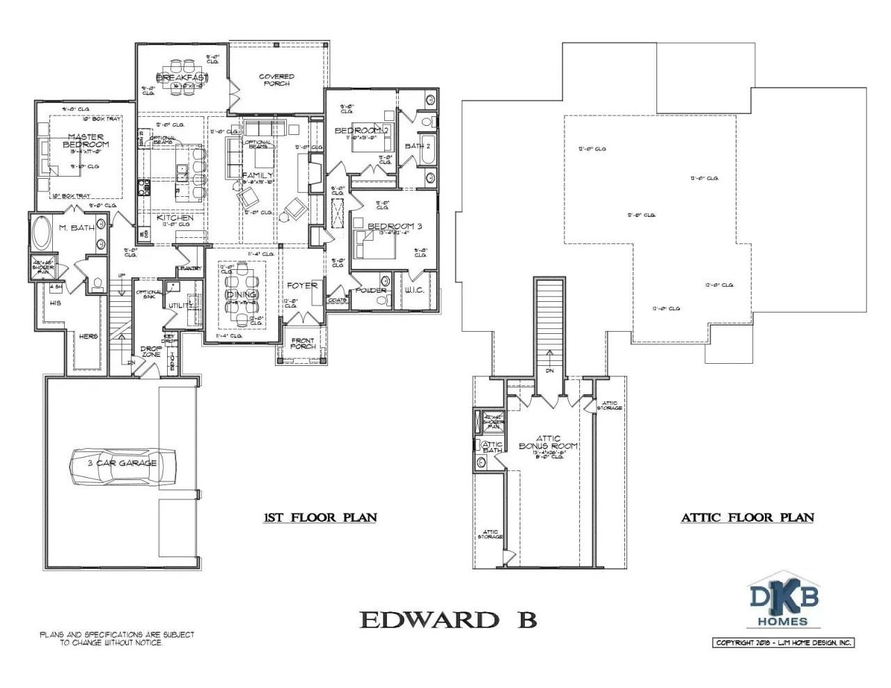 Floor plans of a house labeled 
