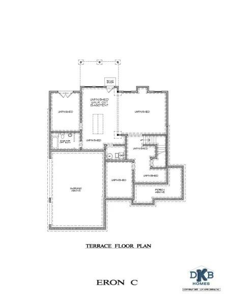 Terrace floor plan of a house, labeled 