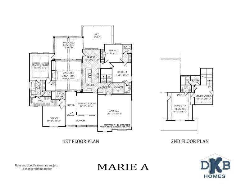 Floor plans of a house labeled 