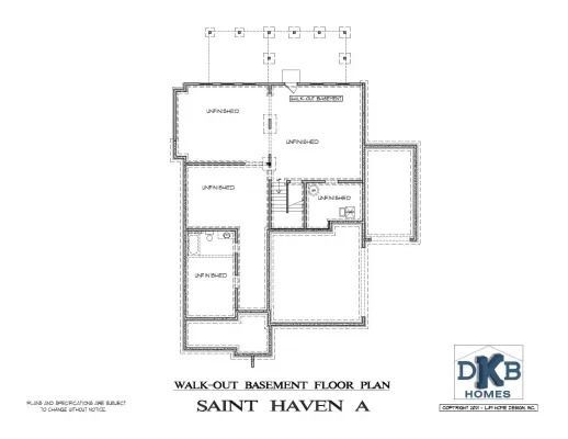 Basement floor plan labeled 