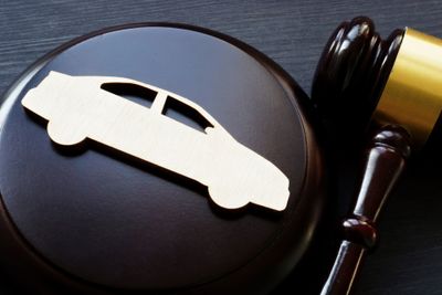 Auto Accidents — Gavel and Block with Car Icon in Lubbock, TX