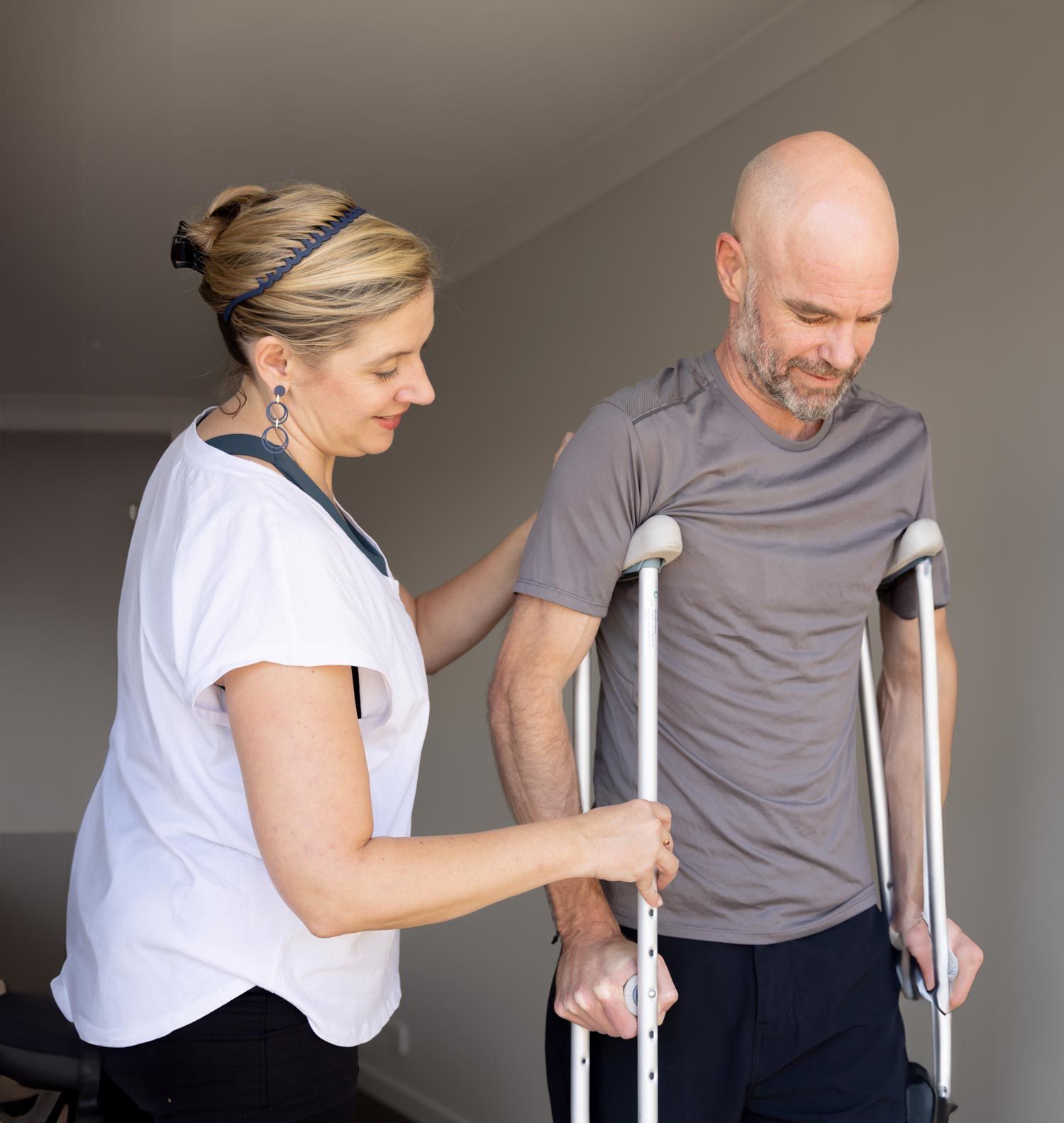 Physiotherapist Jenny helping a patient with Rehabilitation