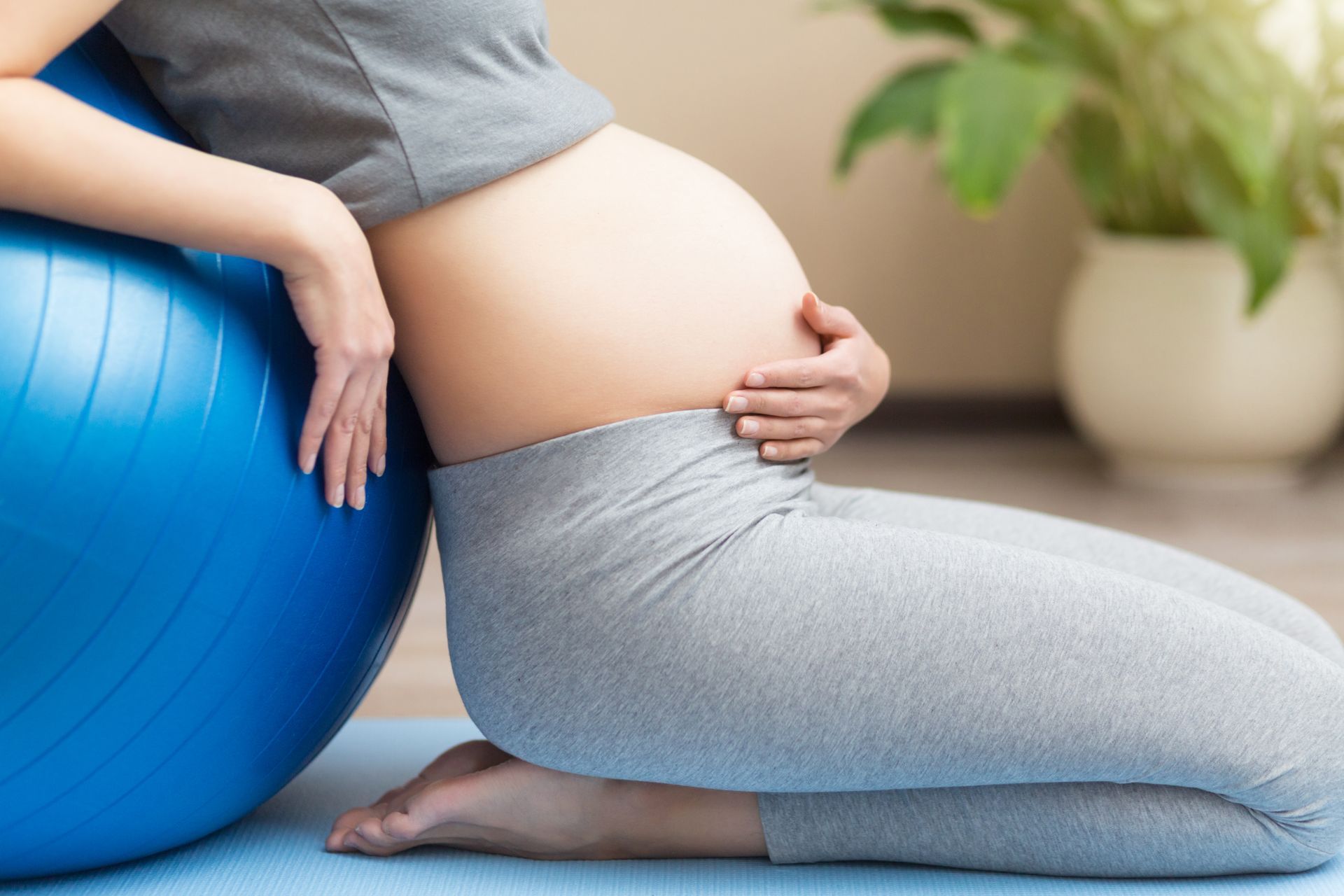 A Pregnant Woman Exercising