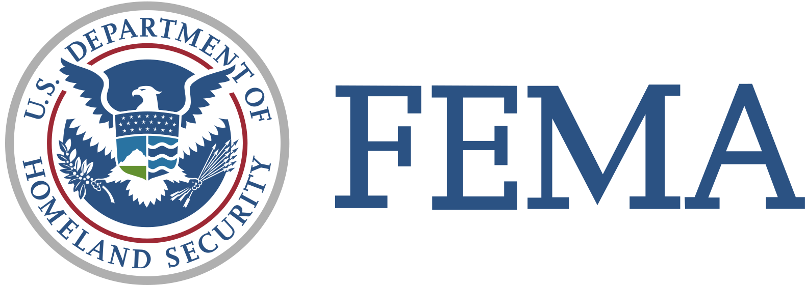 The logo for the department of homeland security fema