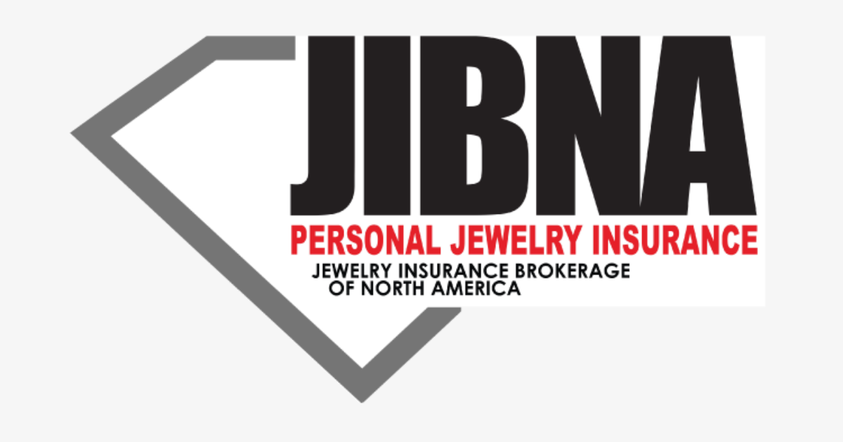 A logo for jibna personal jewelry insurance brokerage of north america