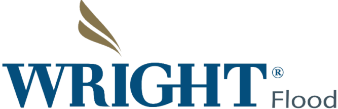 The logo for wright flood shows a sailboat on a white background.