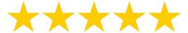 Five gold stars in a row.