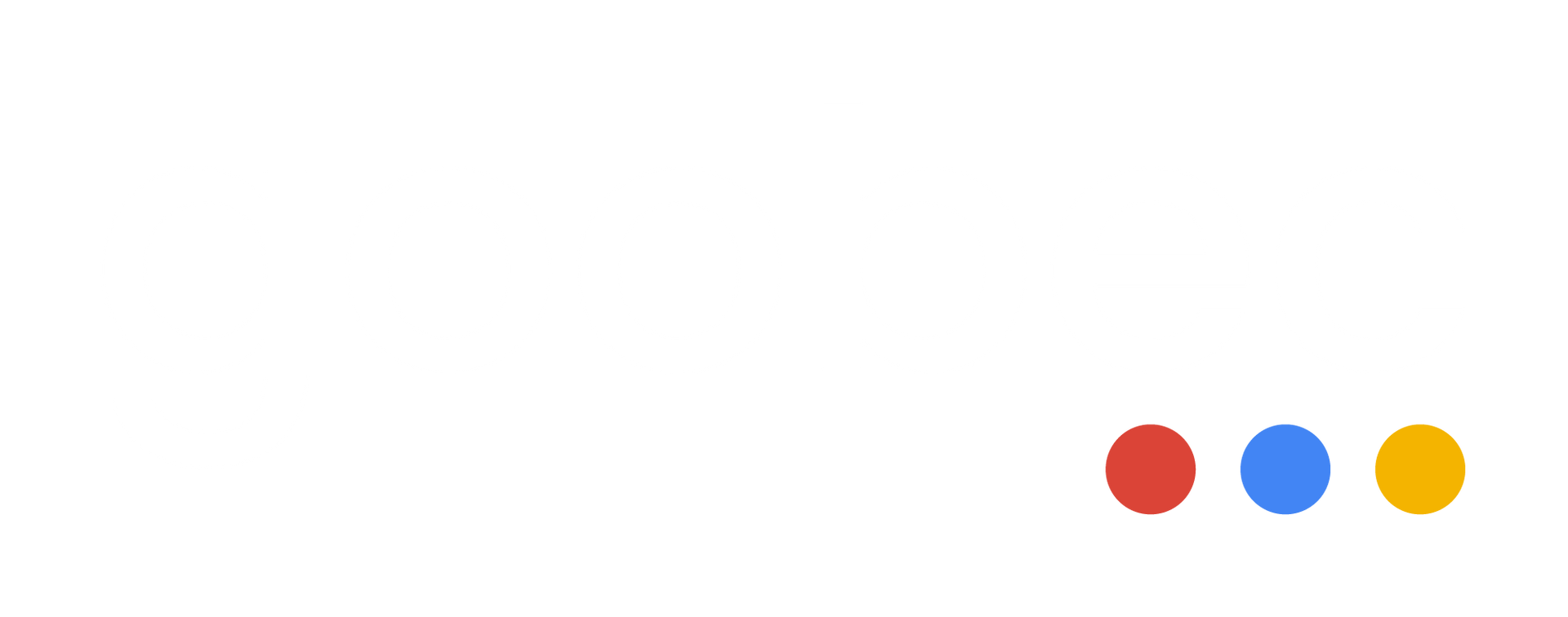 Logo Goobec com um fundo branco com três pontos coloridos.