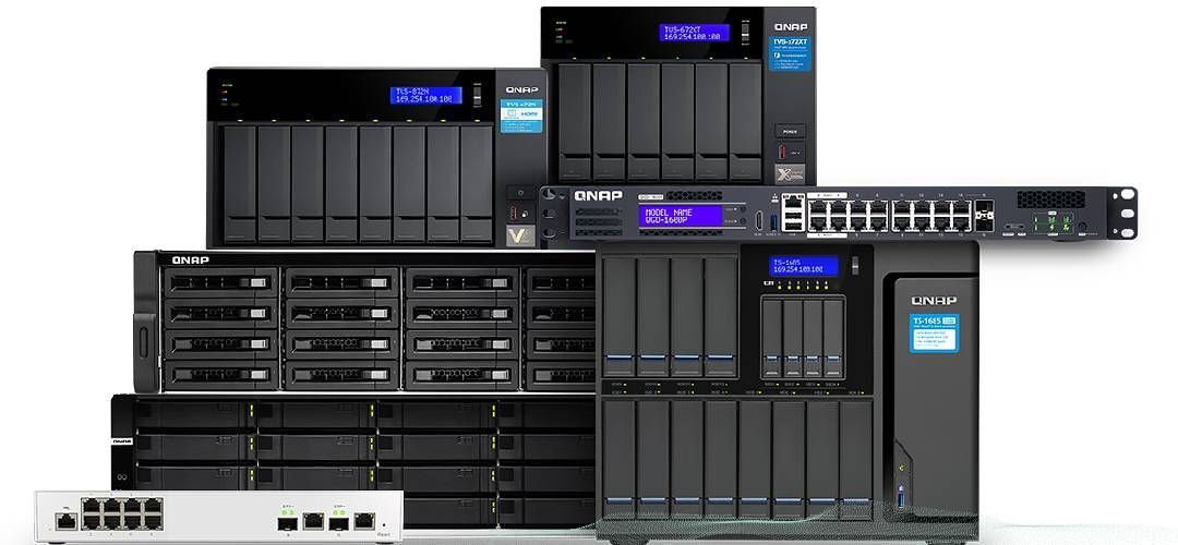 Układ serwerów rackowych i desktopowych QNAP