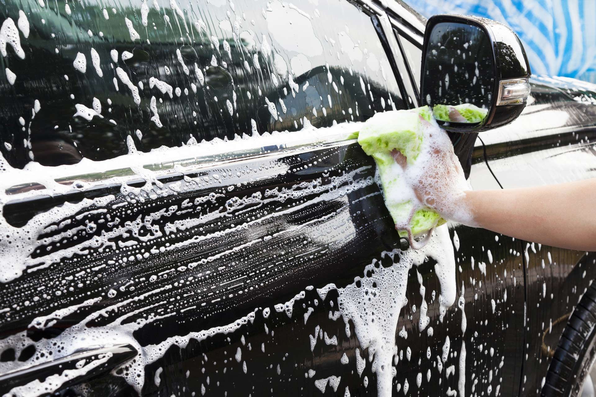 Gentle foam hand wash for hands, keeps skin fresh and clean post car wash service maintenance