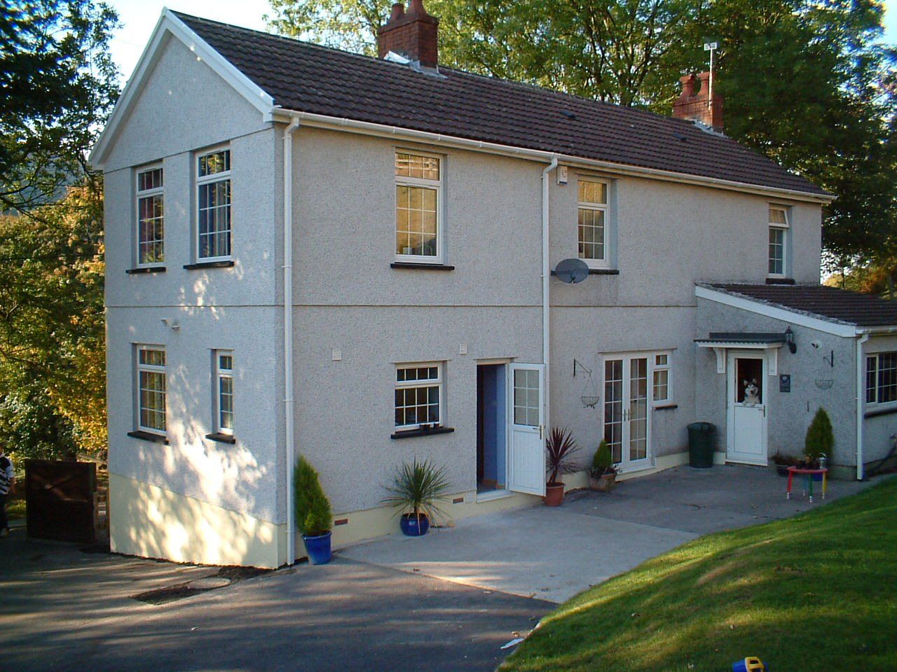 traditional property being rendered