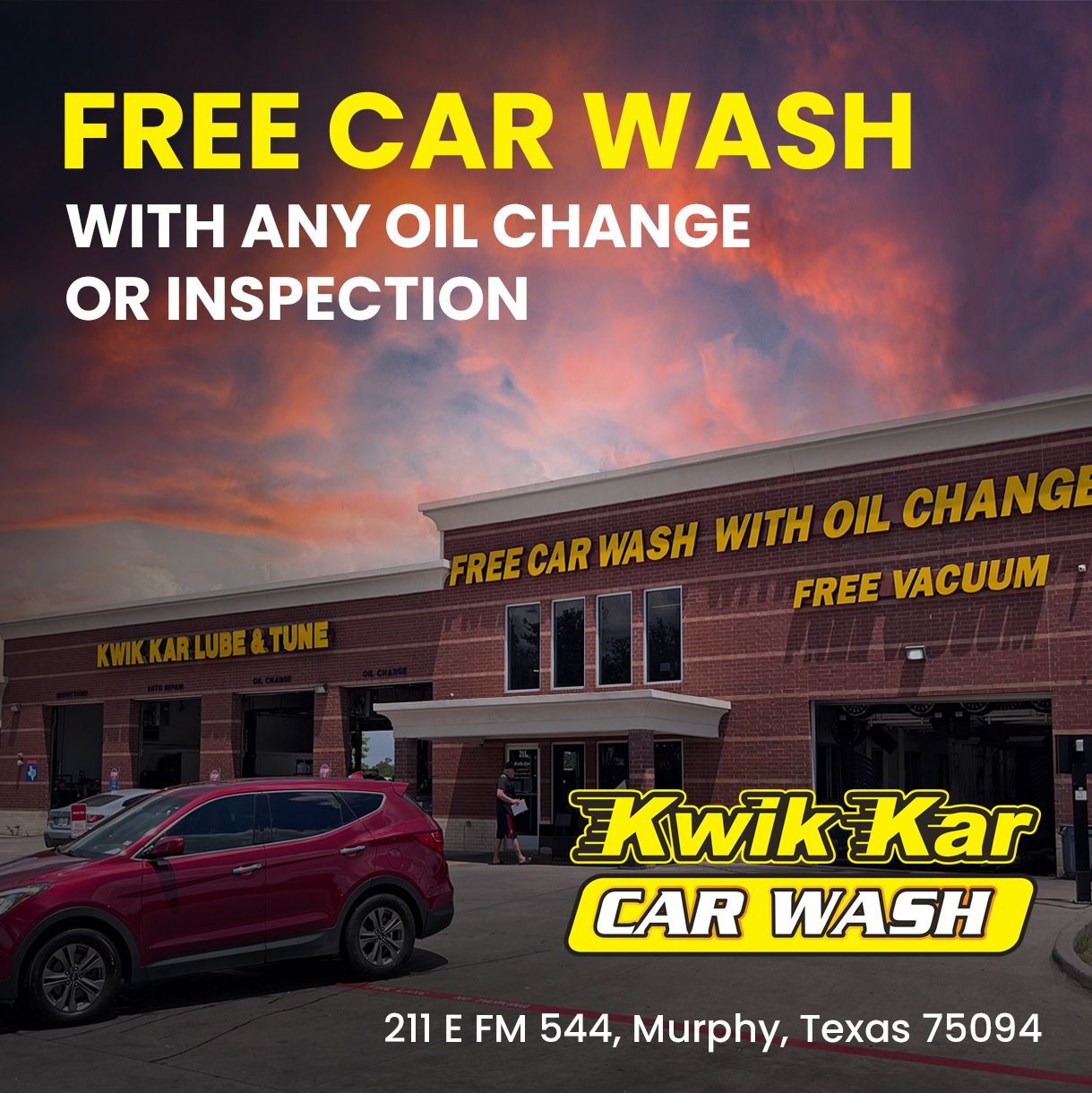 Free Car Wash with Oil Change or Inspection