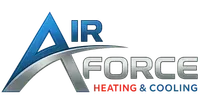 Air Force Heating & Cooling logo. Blue