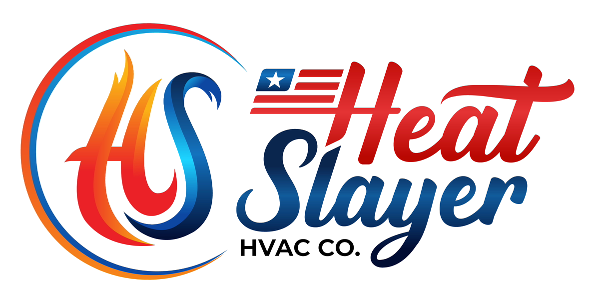 A logo for us heat slayer hvac co.