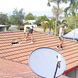 Men Fixing Roof  — Ninja Roofing Pty Ltd in Central, QLD