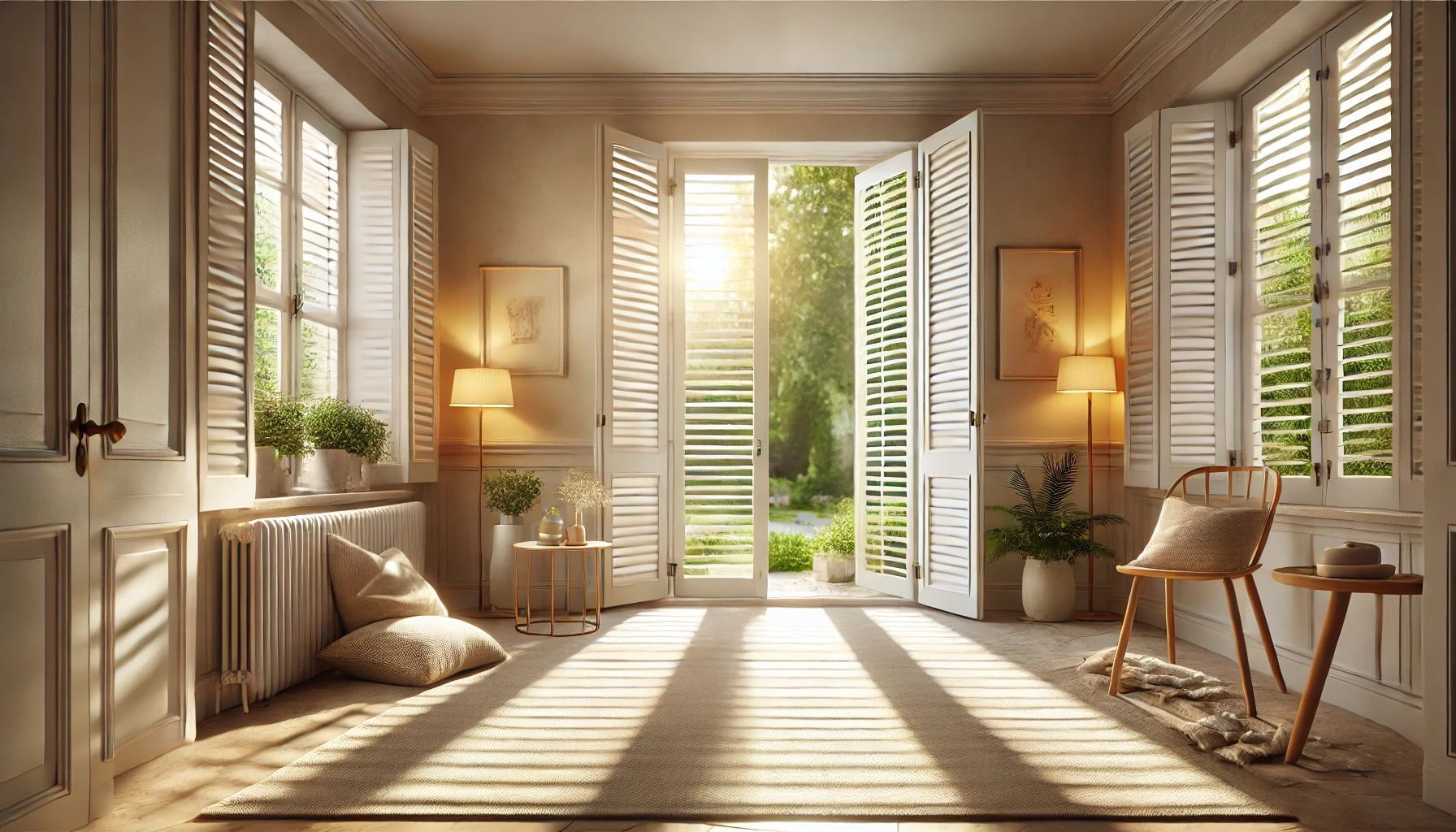 shutters on patio doors