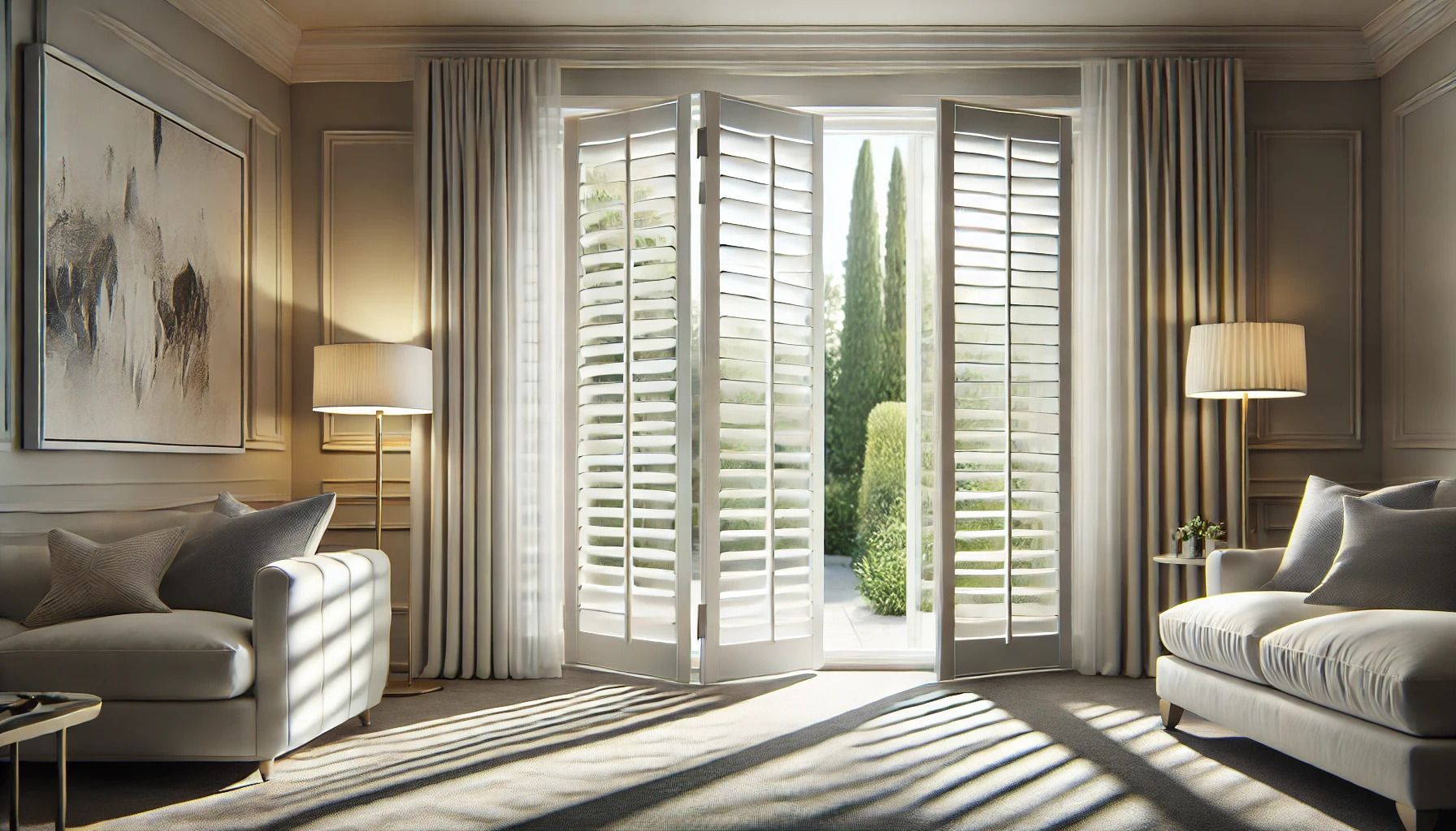 shutters on patio doors