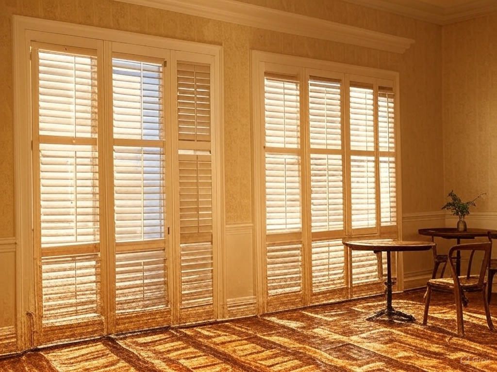 Wooden shutters full height