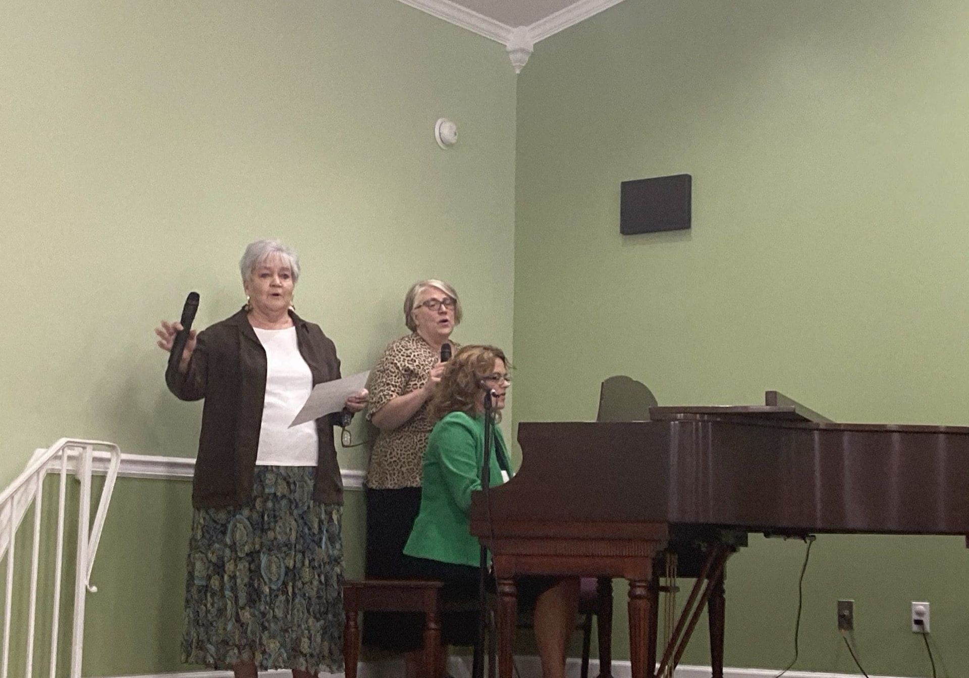 Church ladies singing a special