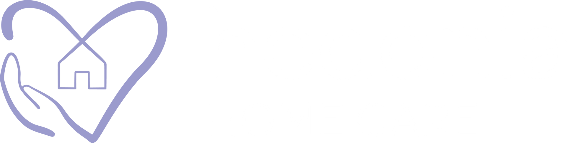 Trilogy Home Care Toowoomba logo, with a purple heart with a home and hands in it.