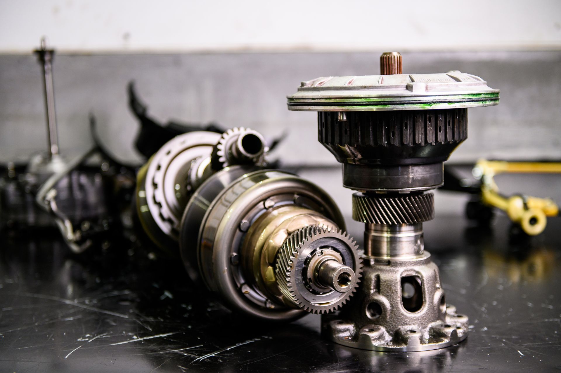 Mechanical parts from an automatic gearshift Mechanical parts from an automatic gearshift