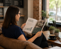 Person editing a photo layout on a laptop beside a printed photo book on a desk