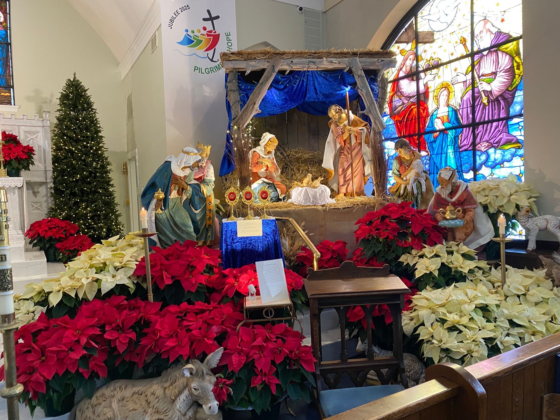 nativity scene with relics