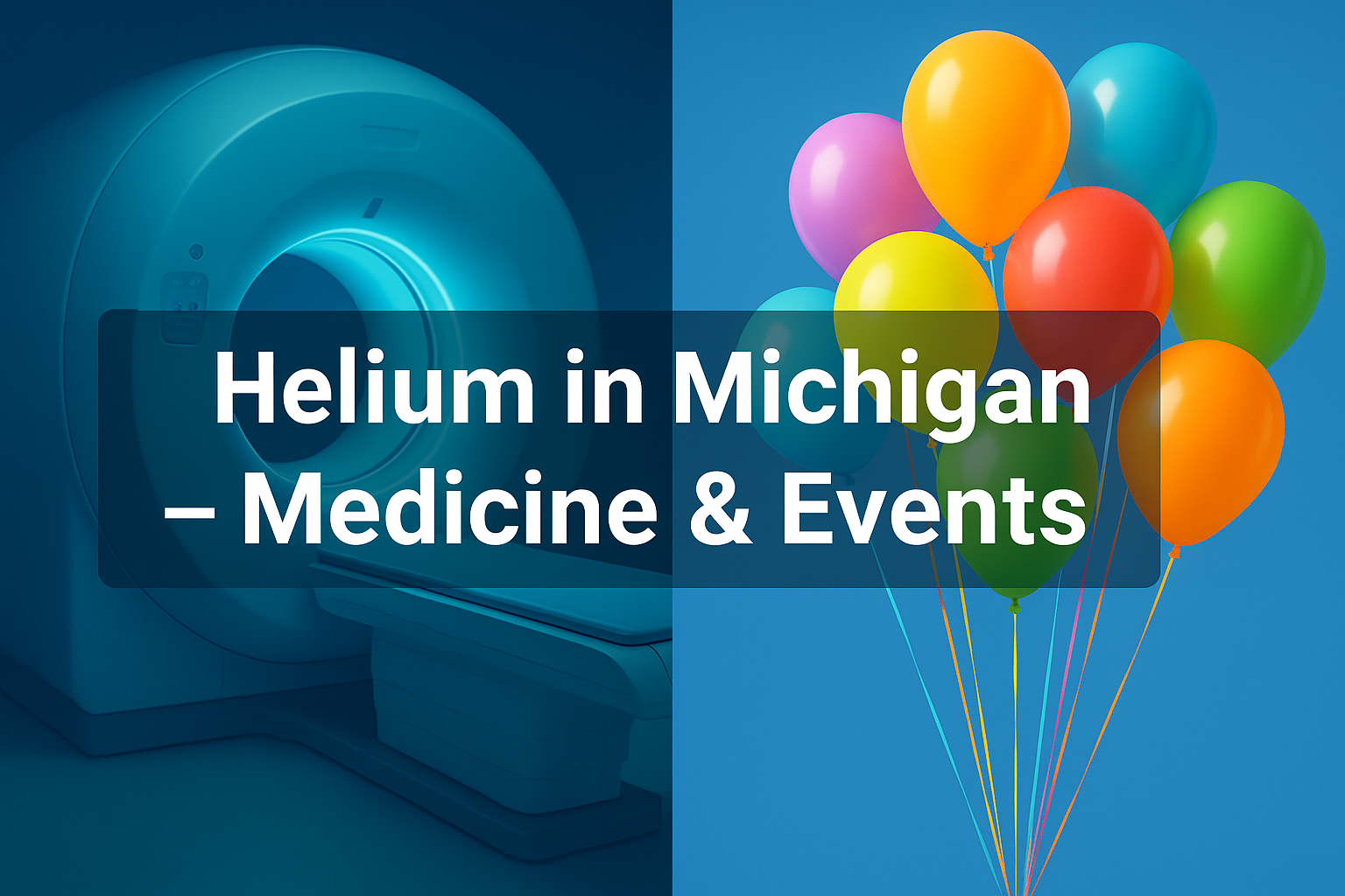 Thumbnail showing MRI scanner and helium balloons side by side.