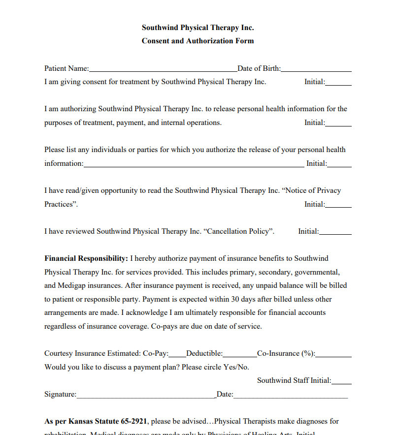 Patient Consent Form
