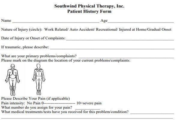 Patient History Form
