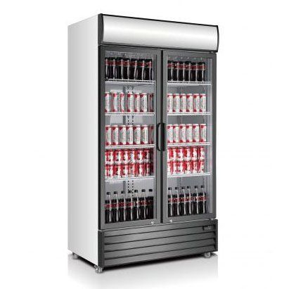 מקרר עומד זכוכית 2 דלתות