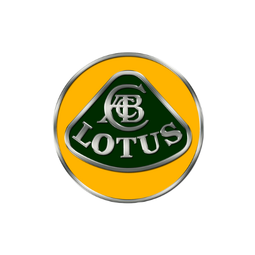 A green and yellow lotus logo on a white background