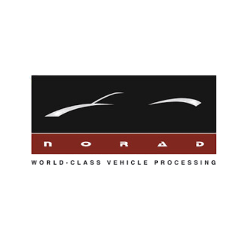 A black and red logo for world class vehicle processing