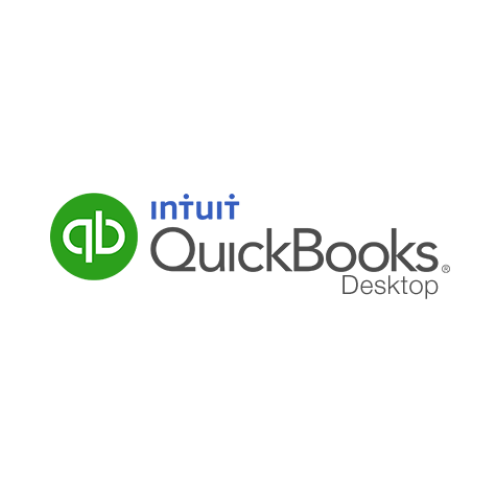 The logo for qb quickbooks desktop is on a white background.