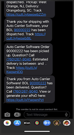 automated SMS text