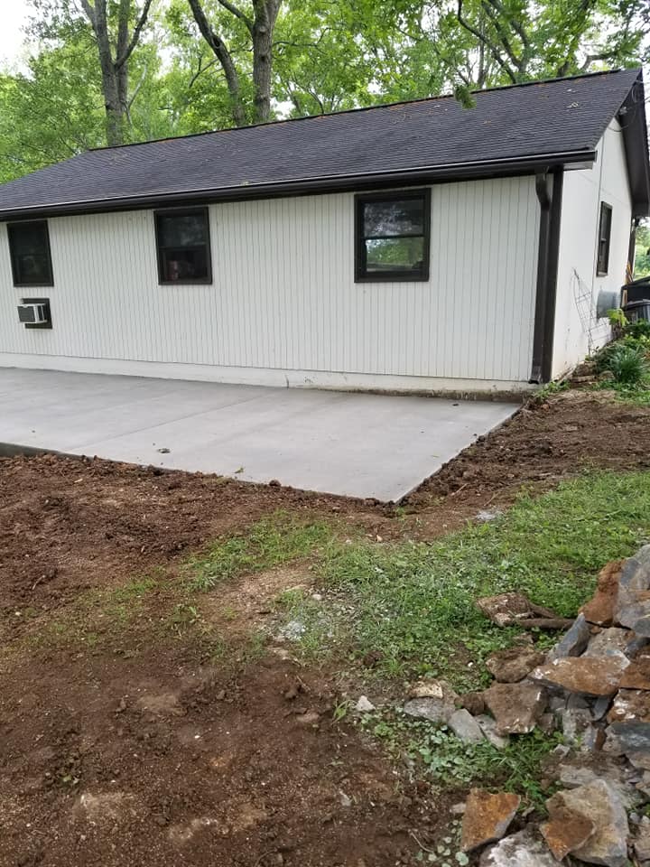 old concrete patio pad