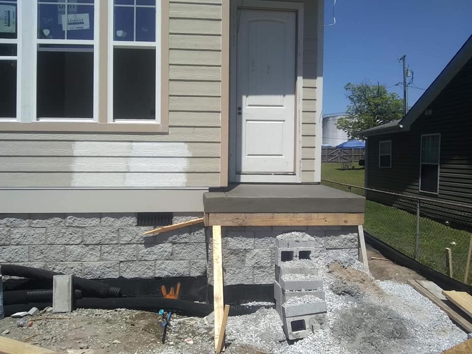 concrete foundation for new home