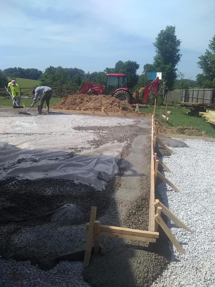 concrete construction prep and form