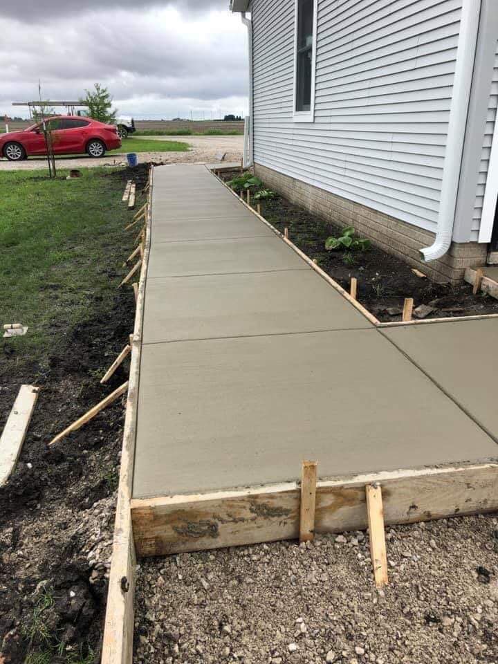 concrete sidewalk form