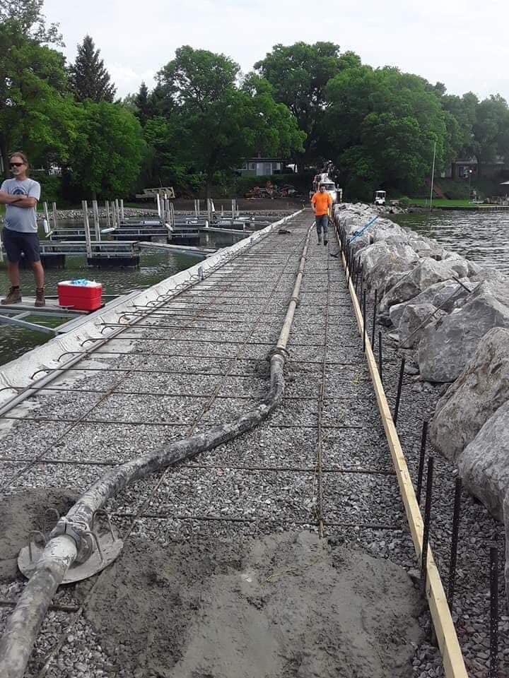boat dock site prep for pouring concrete nashville tn