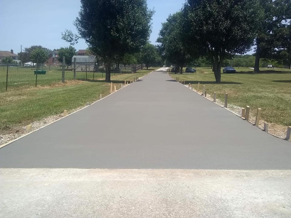 concrete driveway prep