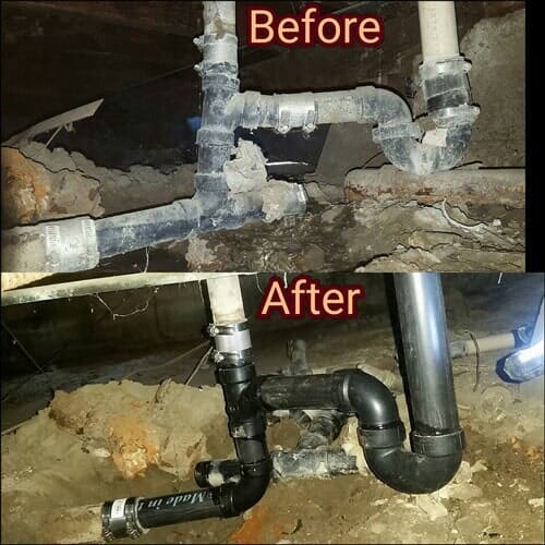 Before and After Changing Pipes — Long Beach, CA — Long Beach Plumbing Company